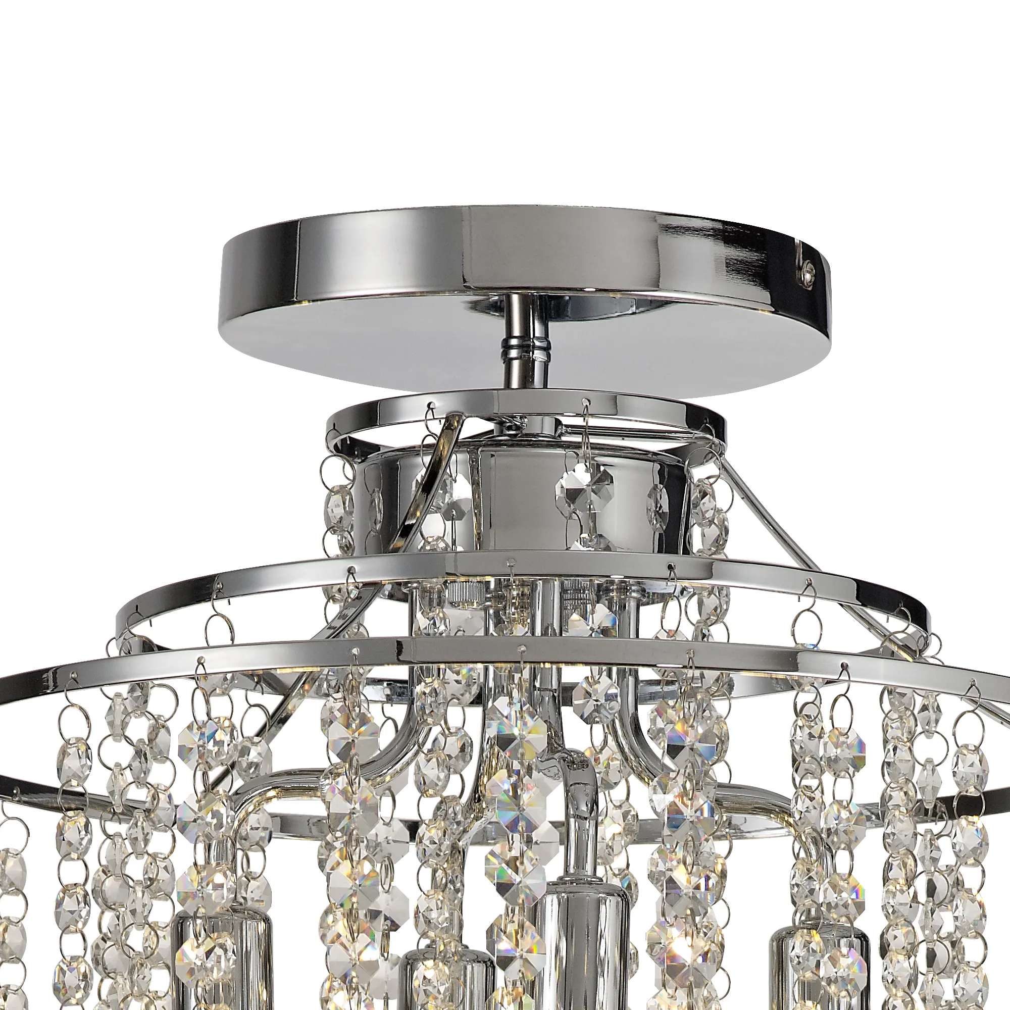 Inina Crystal Ceiling 4 Light Polished Chrome IL30770  Diyas Inina Polished Chrome